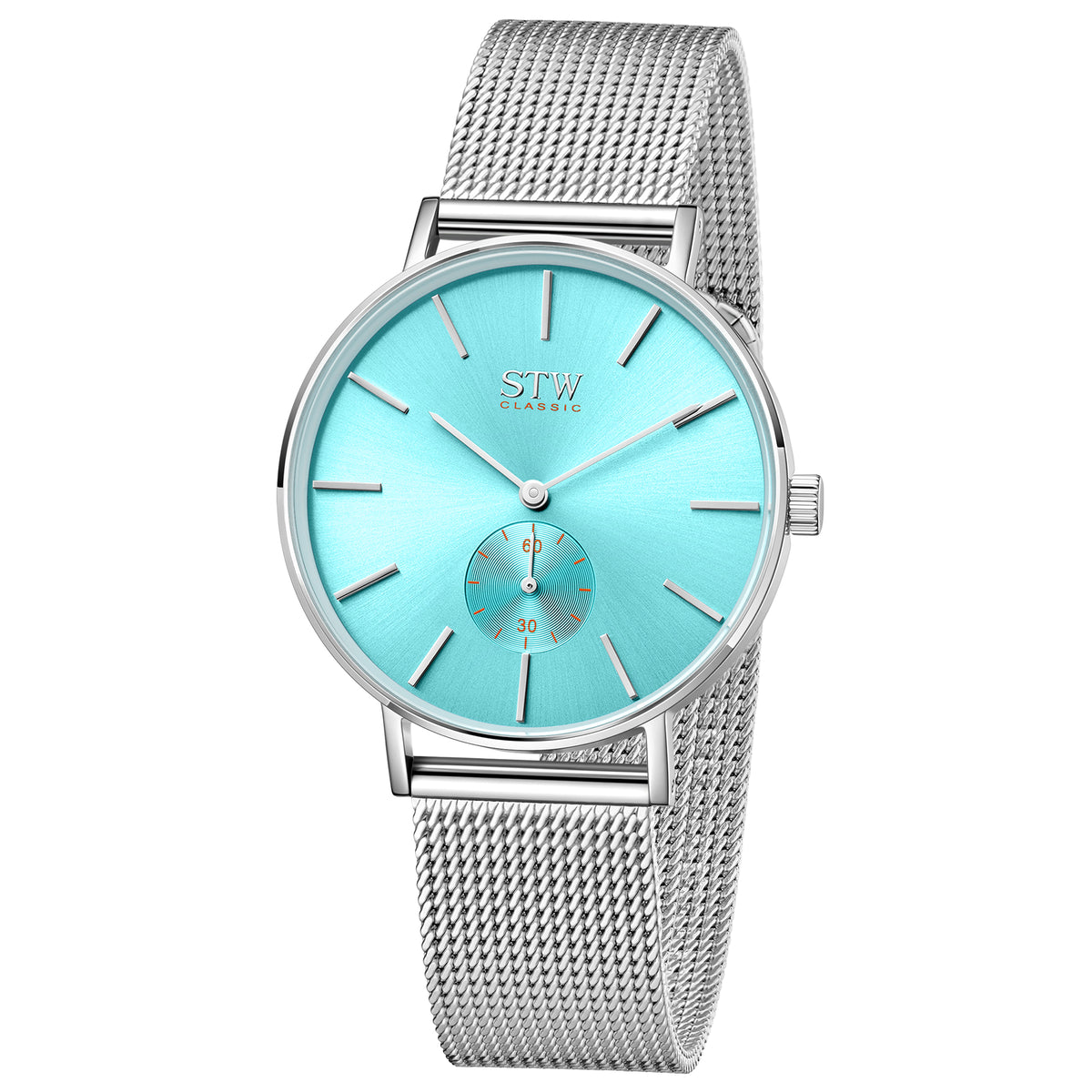 THE CLASSIC - SHINY SILVER CASE / TIFFANY BLUE DIAL / SILVER 