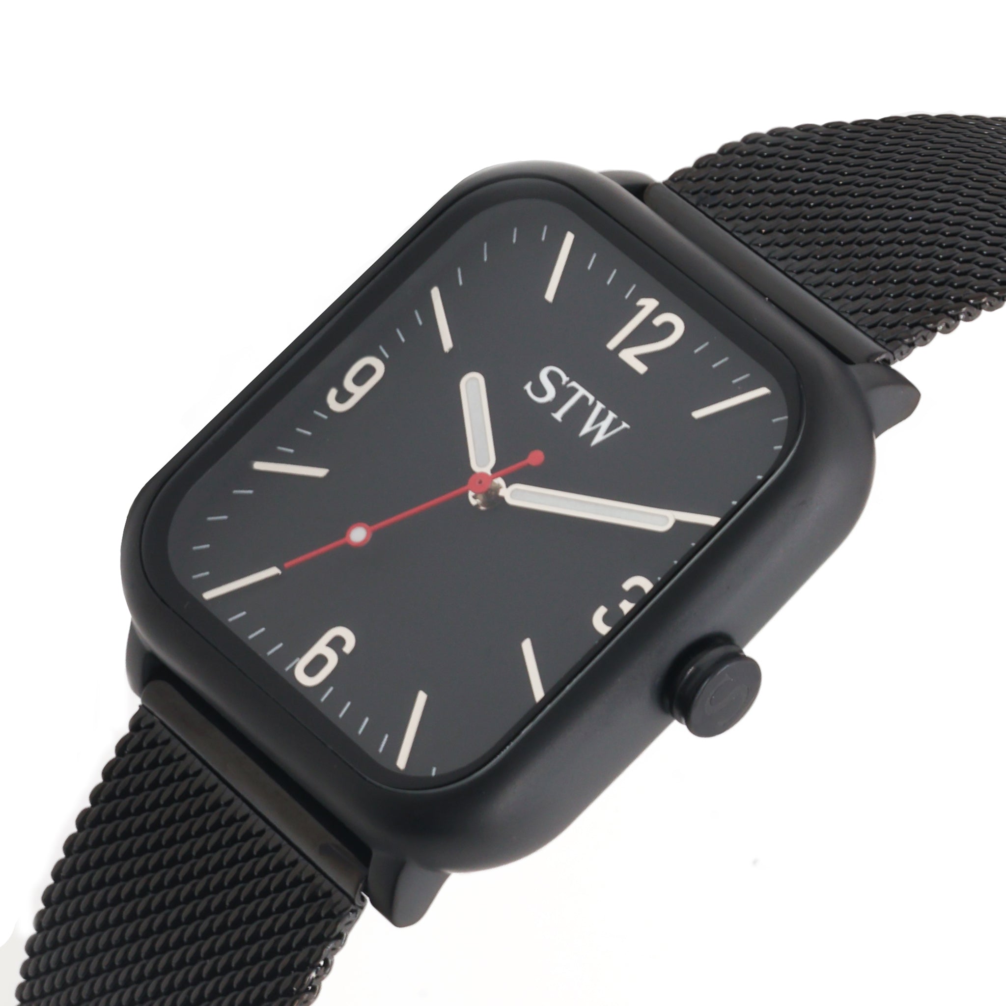 I-Series - Sandblast Black case / Black dial / Black mesh band