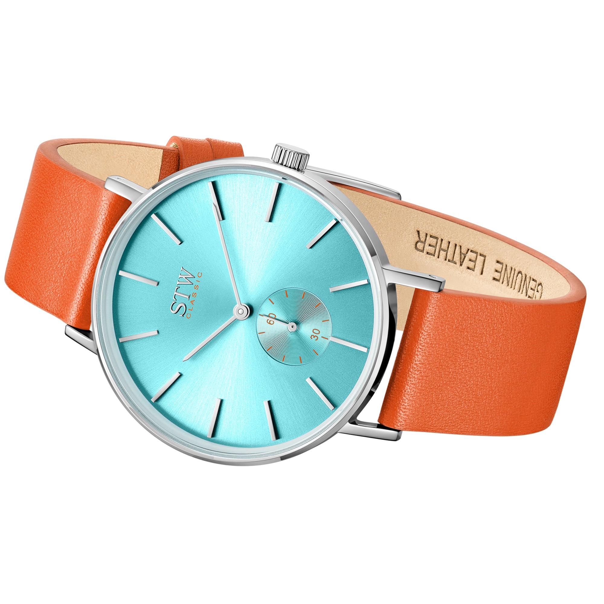 THE CLASSIC - SHINY SILVER CASE / TIFFANY BLUE DIAL / SILVER MESH BAND