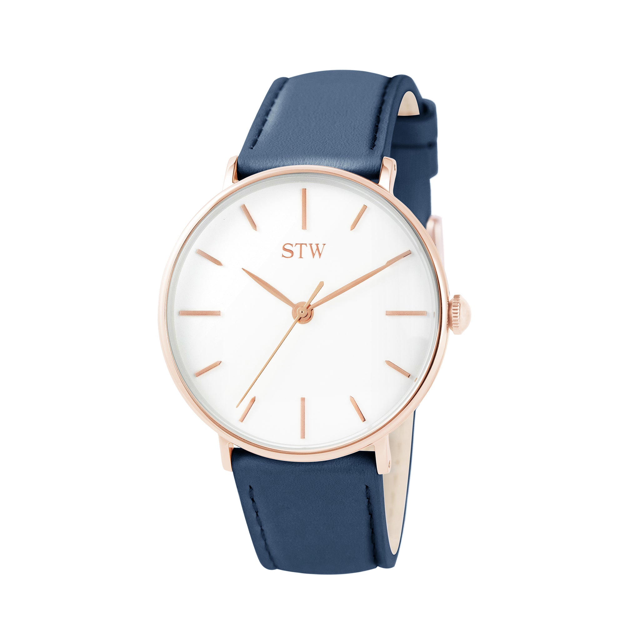 THE HERITAGE -  WHITE DIAL / BLUE LEATHER STRAP WATCH