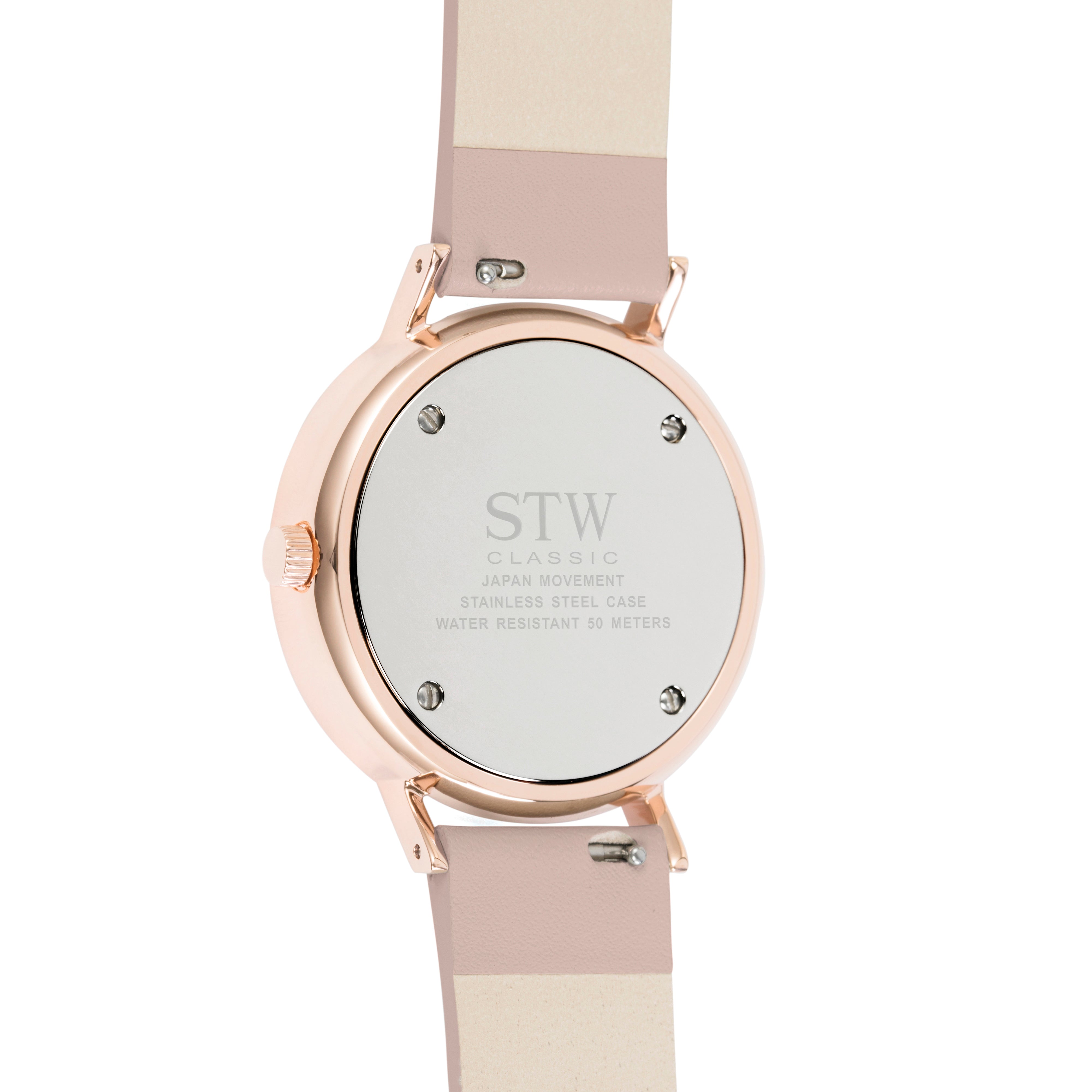 THE CLASSIC -  WHITE DIAL / ROSE GOLD MESH BAND WATCH