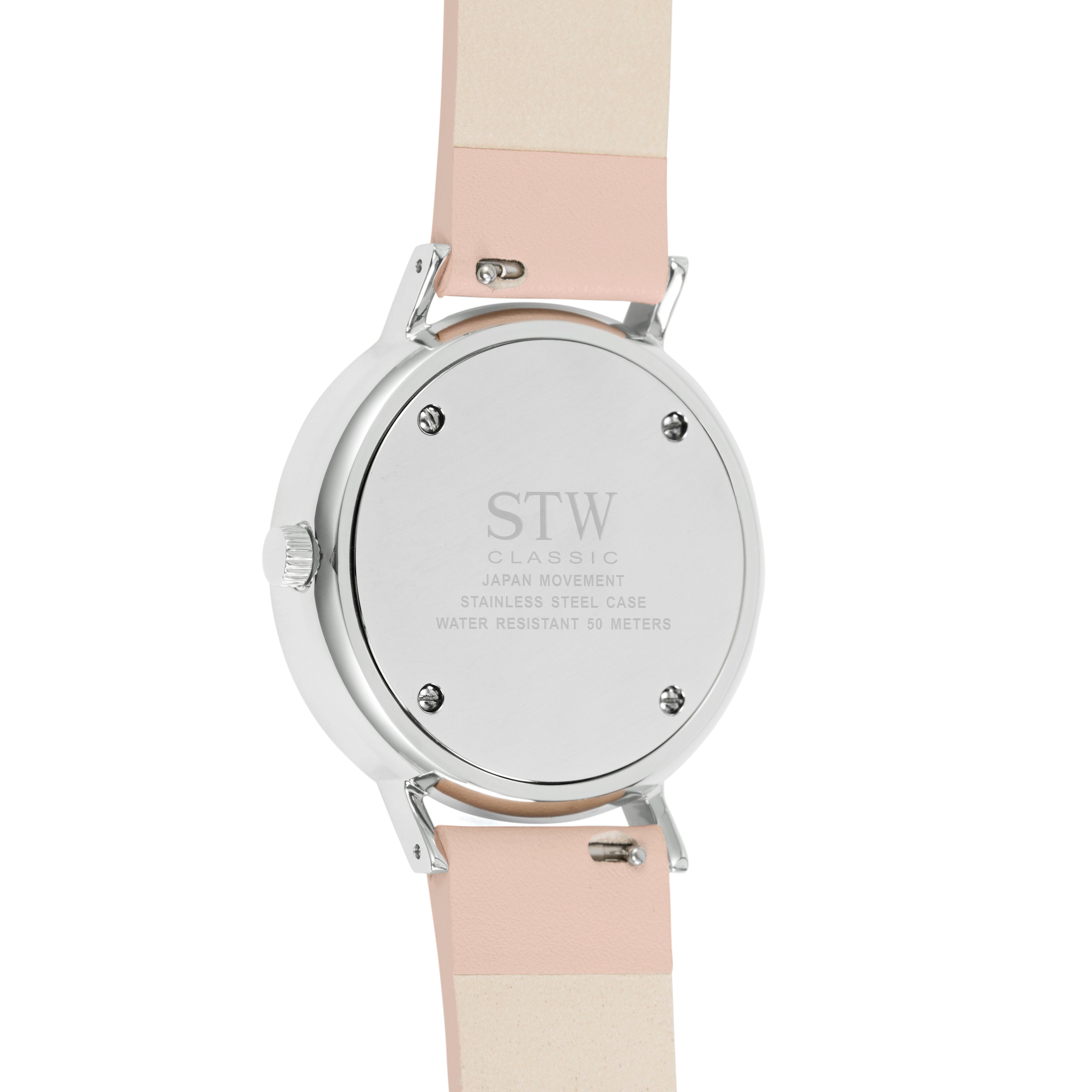 THE CLASSIC -  WHITE DIAL WITH VEGETABLE TAN LEATHER STRAP WATCH